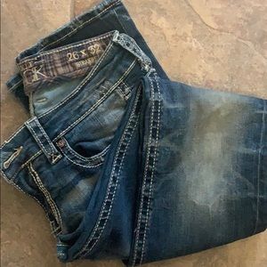 Buckle black straight leg with stretch